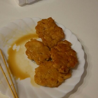 串にさして焼いたんですが、子供が食べにくくて抜いてしまいました…

お味は大好評で、また作ってほしいとのこと！大成功でした！！